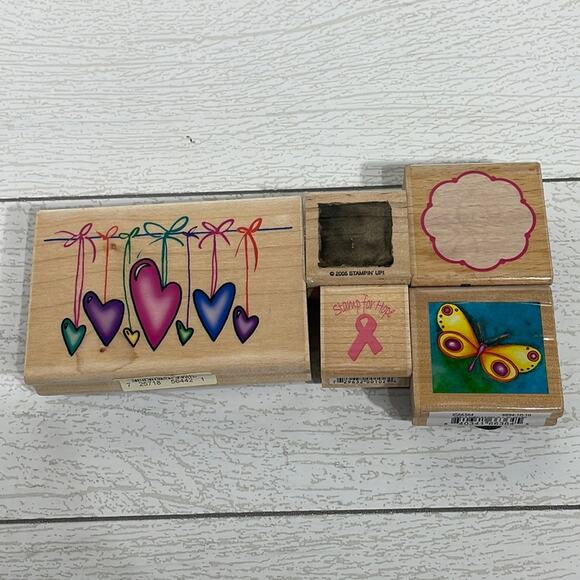 Wood and Rubber Stamp Variety Set 5 Piece Bundle - Picture 1 of 9